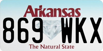 AR license plate 869WKX