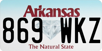 AR license plate 869WKZ