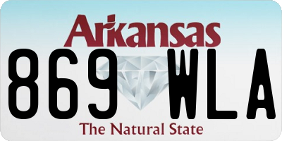 AR license plate 869WLA