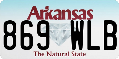 AR license plate 869WLB