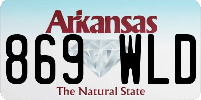 AR license plate 869WLD