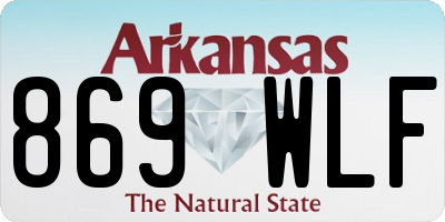 AR license plate 869WLF