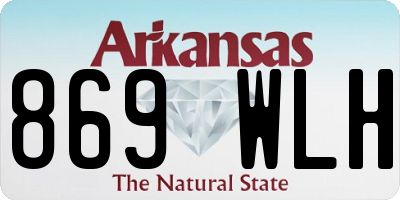 AR license plate 869WLH