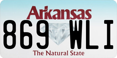 AR license plate 869WLI