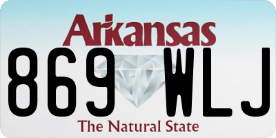 AR license plate 869WLJ
