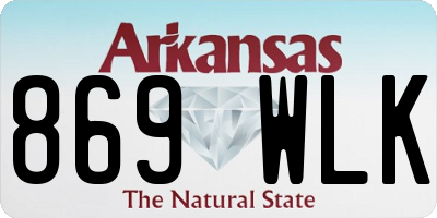 AR license plate 869WLK