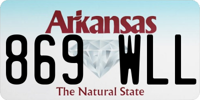 AR license plate 869WLL