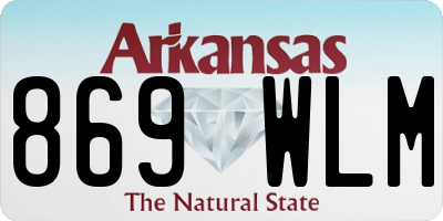 AR license plate 869WLM