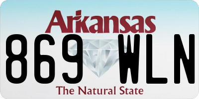 AR license plate 869WLN