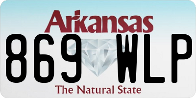 AR license plate 869WLP
