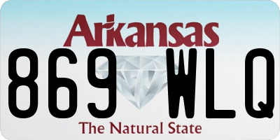 AR license plate 869WLQ