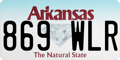 AR license plate 869WLR