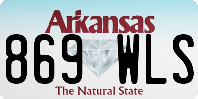 AR license plate 869WLS