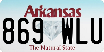 AR license plate 869WLU