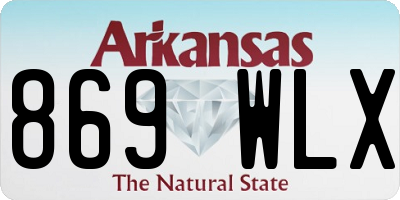 AR license plate 869WLX