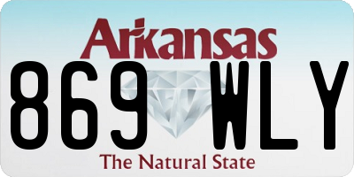 AR license plate 869WLY