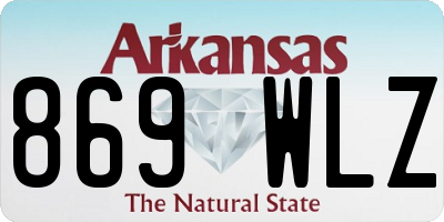AR license plate 869WLZ