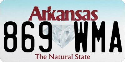 AR license plate 869WMA