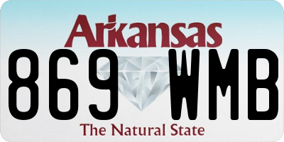 AR license plate 869WMB