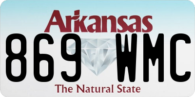 AR license plate 869WMC