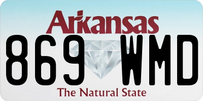AR license plate 869WMD