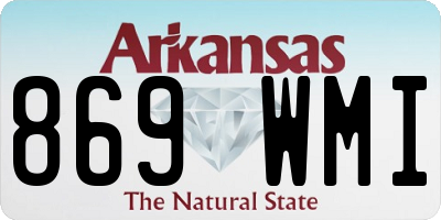 AR license plate 869WMI