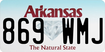 AR license plate 869WMJ