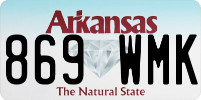 AR license plate 869WMK