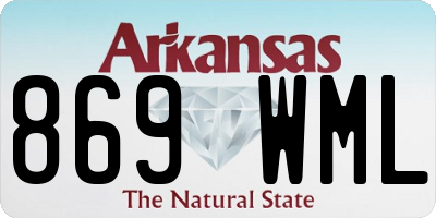 AR license plate 869WML