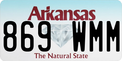 AR license plate 869WMM