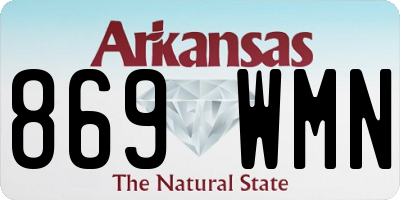 AR license plate 869WMN