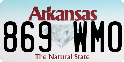 AR license plate 869WMO