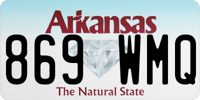 AR license plate 869WMQ