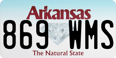 AR license plate 869WMS