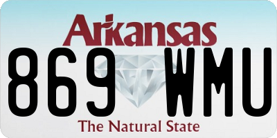 AR license plate 869WMU