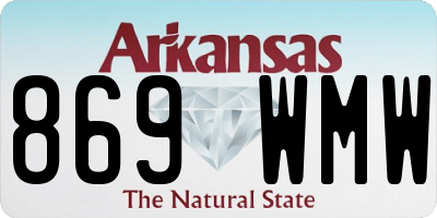 AR license plate 869WMW