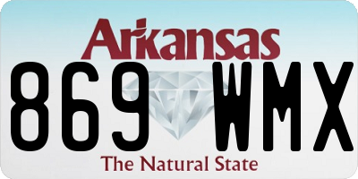 AR license plate 869WMX