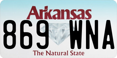 AR license plate 869WNA