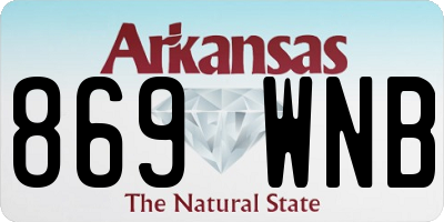 AR license plate 869WNB
