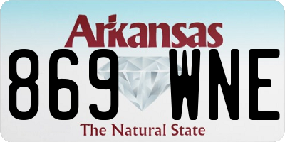 AR license plate 869WNE