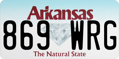 AR license plate 869WRG