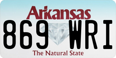 AR license plate 869WRI