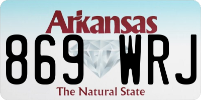 AR license plate 869WRJ