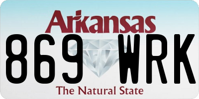 AR license plate 869WRK