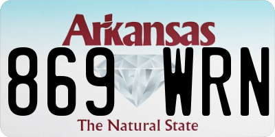 AR license plate 869WRN