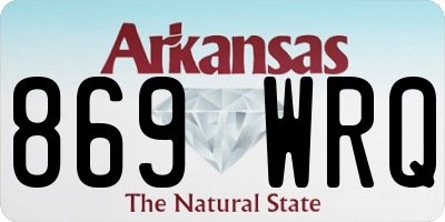 AR license plate 869WRQ