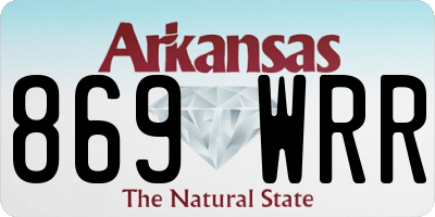 AR license plate 869WRR