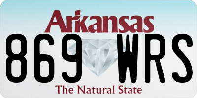 AR license plate 869WRS
