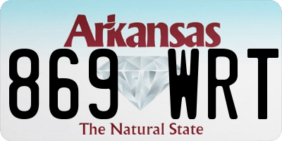 AR license plate 869WRT