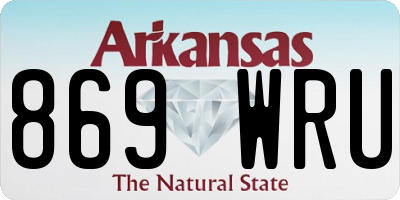 AR license plate 869WRU
